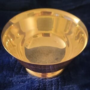 Wm.A.Rogers 5050 Silver Plate on Brass Elegant Gold Bowl